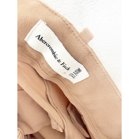 NWT A&F Abercrombie & Fitch Sloane Tailored Wide Leg Pant Size 22S Tan Trouser - Picture 5 of 13